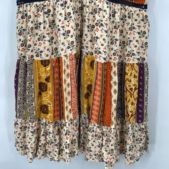 Maurices RTV Floral Tiered Babydoll Boho Mini Dress  Sleeveless Size XS - Picture 5 of 9